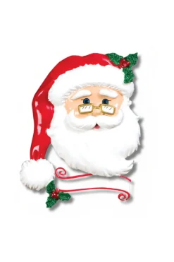 4" Jolly Santa Customizable Ornament
