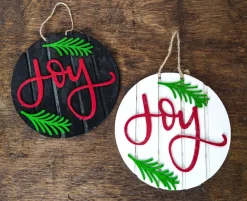 5” Joy Christmas Ornament