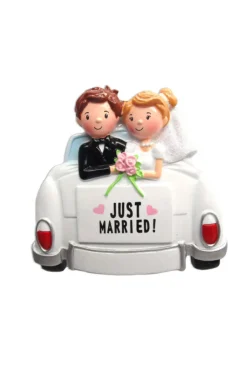 3" Just Married Customizable Ornament