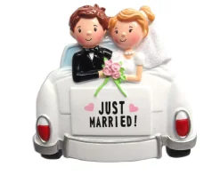 3" Just Married Customizable Ornament