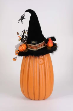 31" Karen Didion Lighted Tall Fiber Optic Pumpkin