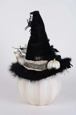 Karen Didion White Fiber Optic Pumpkin