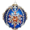 5" King's Jewel Ball Ornament, Blue - Mark Roberts