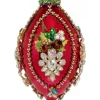 8" King's Jewel Finial Ornament, Raspberry Shiny - Mark Roberts