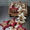 3" Knit Star Ornament W/ Box - Set of 12