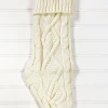 Knitted Christmas Stockings - Ivory