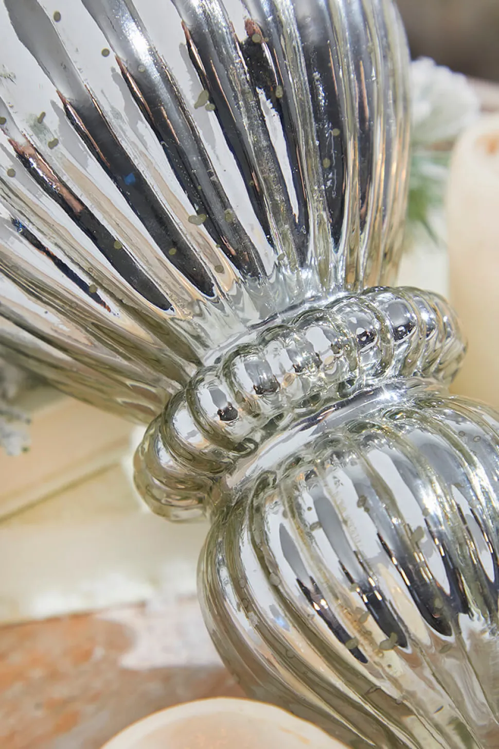 12" Lantern Antique Mercury Glass Ornament