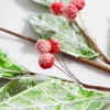29” Leaf Berry Spray