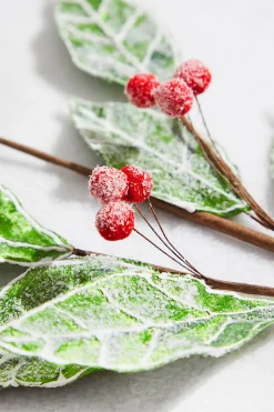 29” Leaf Berry Spray