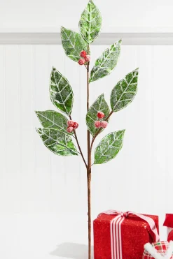 29” Leaf Berry Spray