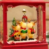 9.5"LED Battery/USB Reindeer Band Water Globe with timer