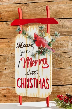 31" LED BTY/TMR "Merry Christmas" Sleigh