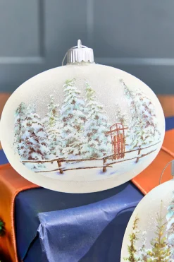 6” LED Country Sled/Sleigh Frosted Ornament