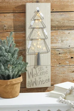 24” LED Holiday Tree Wall Decor