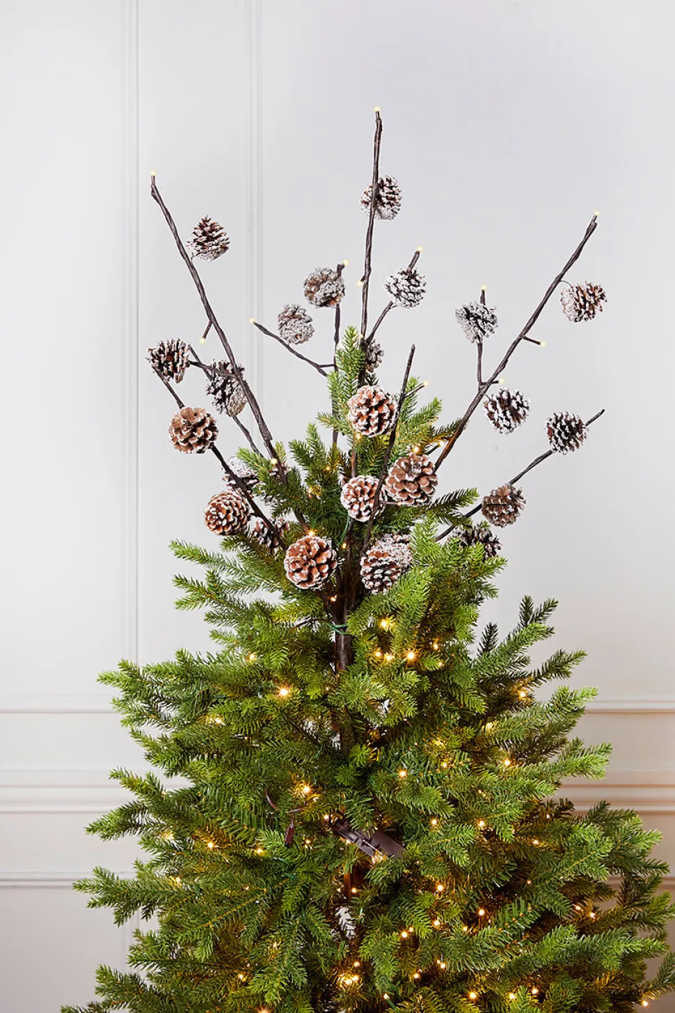 36" LED Pinecone Branch