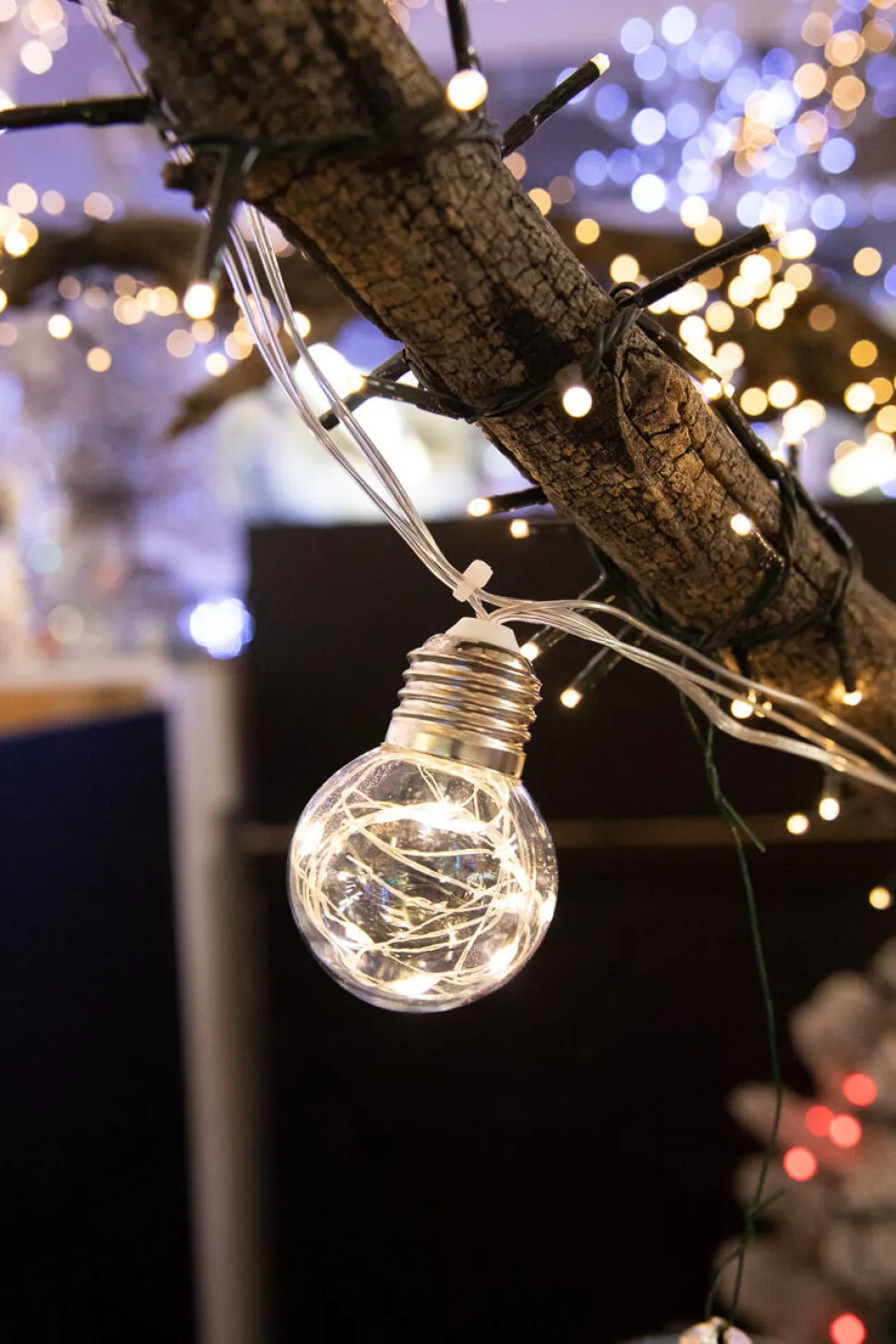 LED String Lights with Clear Balls - 2” Orbs