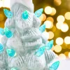 15" Light Blue Ceramic LED Tree