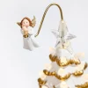 10" Lighted Ceramic Christmas Tree With Rotating Angel
