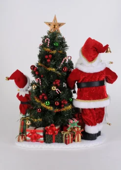 Lighted Christmas Presents Santa