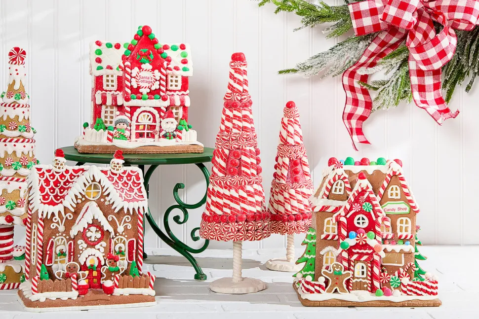 9" Lighted Clay Dough Holiday Gingerbread House