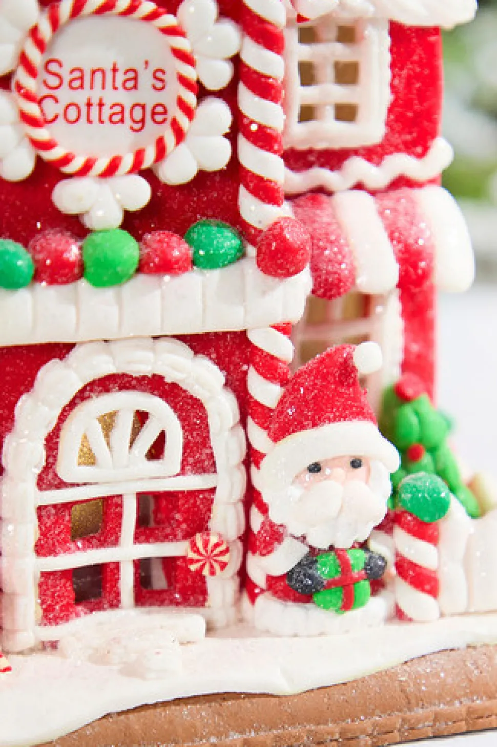 9" Lighted Clay Dough Holiday Gingerbread House