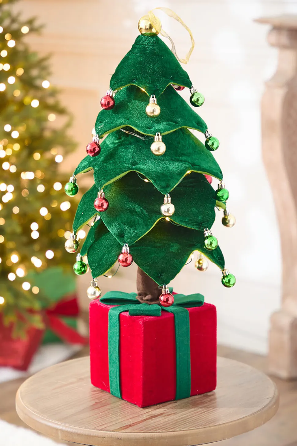 27.5" Lighted Collapsible Holiday Tree