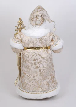 Lighted Gold Couture Santa
