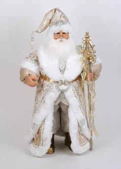 Lighted Gold Couture Santa