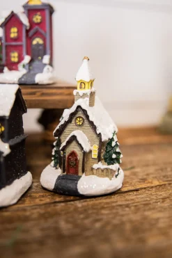 Lighted Holiday House with Battery Powered LEDs