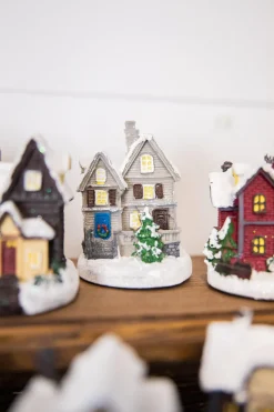 Lighted Holiday House with Battery Powered LEDs
