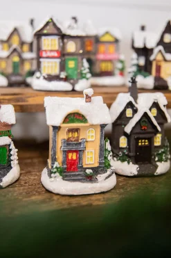 Lighted Holiday House with Battery Powered LEDs
