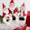 Lighted Holiday Resin Figure - Snowman on Right