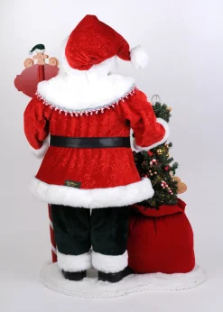 Lighted Mr. Claus Bakery Santa