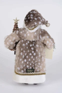 Lighted Natural Fawn Santa