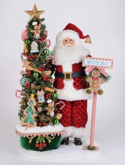 Lighted North Pole Bakery Santa