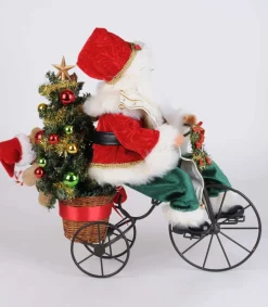 Lighted Santa Biking Through Christmas