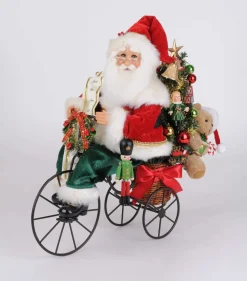 Lighted Santa Biking Through Christmas