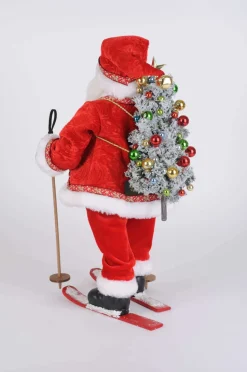 Lighted Ski Santa
