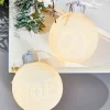 3" Lighted Text Ceramic Ornament