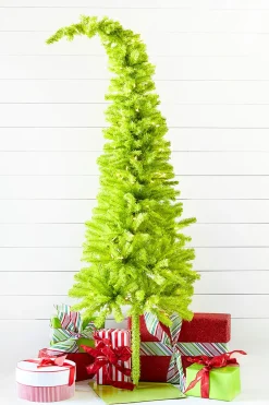 5' Lime Green Whimsical Tree with LED Lights