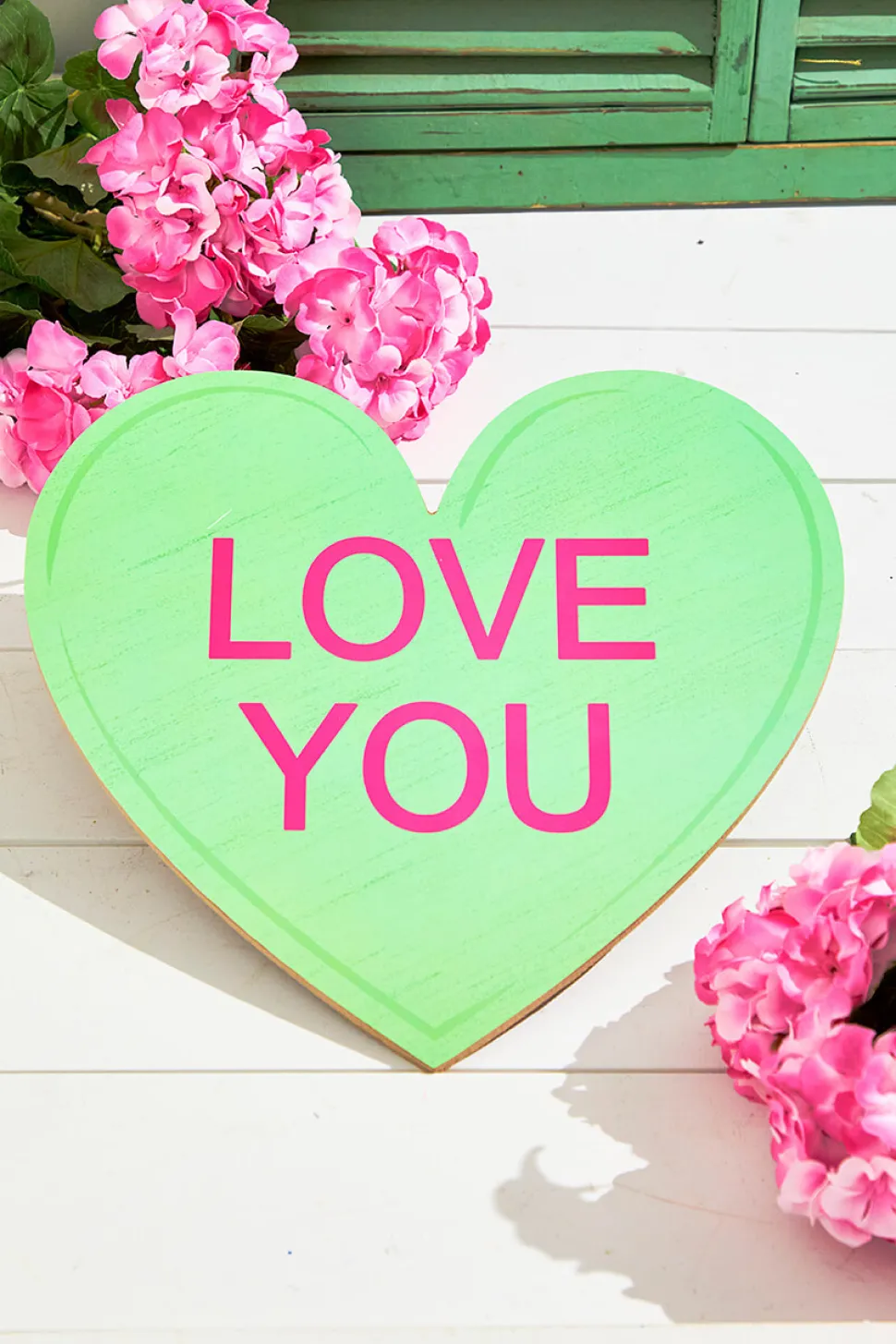 12"L x 11.5"H Candy Hearts Sign