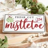 12.5"L x 6"H Fresh Cut Mistletoe Sign