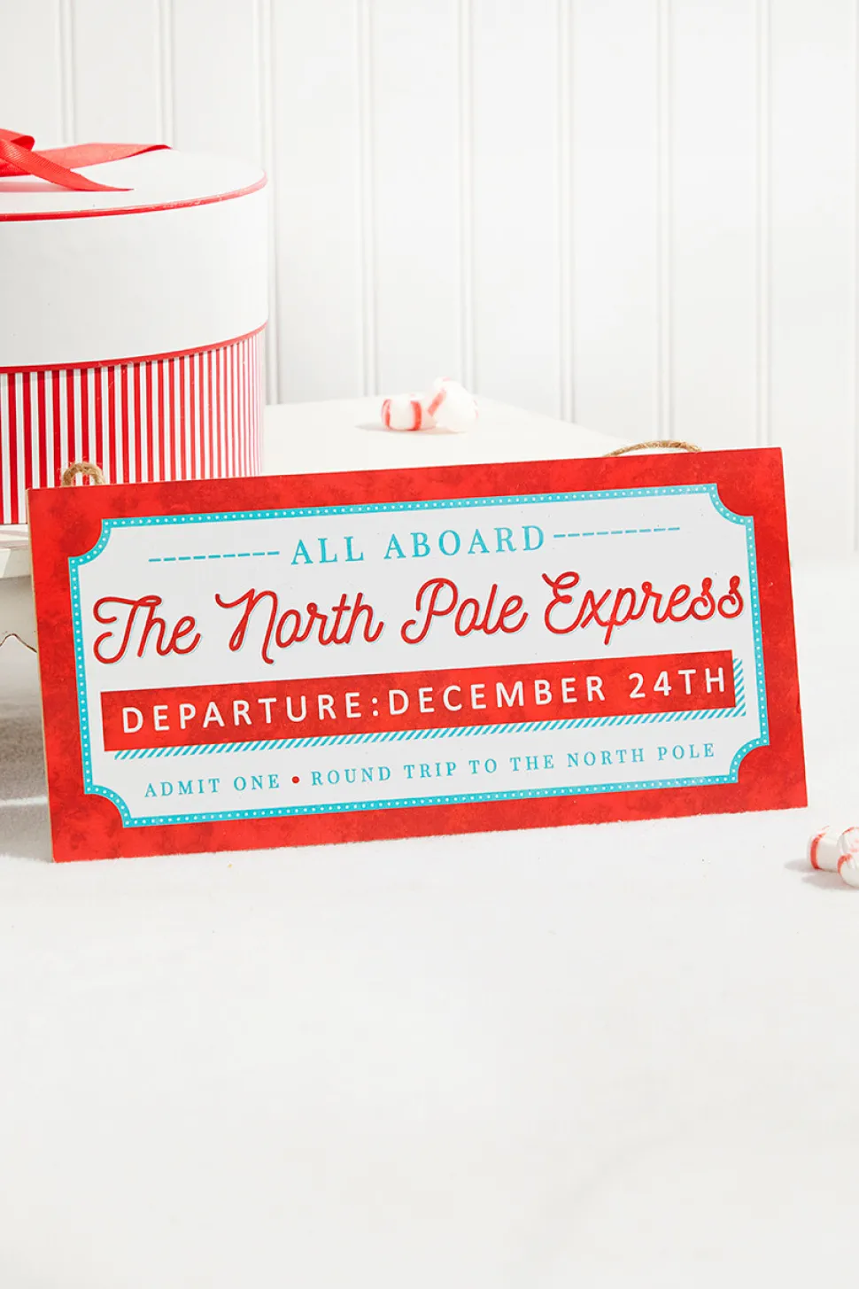 12.5"L x 6"H The North Pole Express
