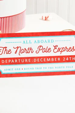 12.5"L x 6"H The North Pole Express