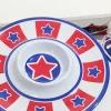 15" Melamine Americana Chip & Dip Plate