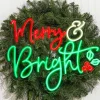 24" Merry & Bright Lit Neon Sign