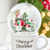7" Merry Christmas Snowman Globe