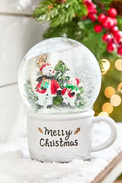 7" Merry Christmas Snowman Globe