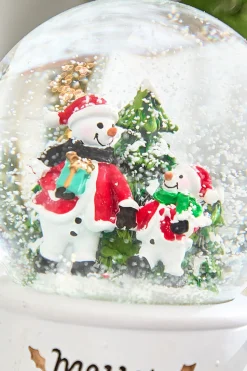 7" Merry Christmas Snowman Globe