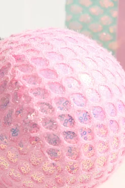 6" Mesh Ball Ornament - Pink